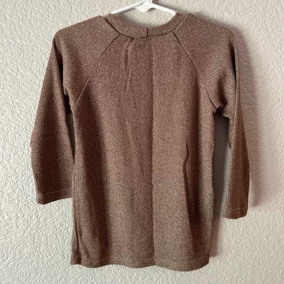 Esther & Jo The Raglan Sweater Heathered Brown size 2T - Picture 2 of 2